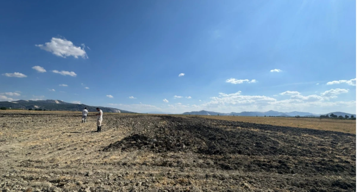 26 kamyon dolusu arıtma çamurunu açık araziye döktüler