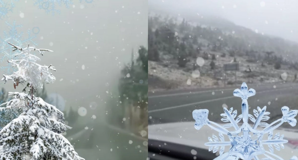 Antalya'ya yılın ilk karı yağdı!