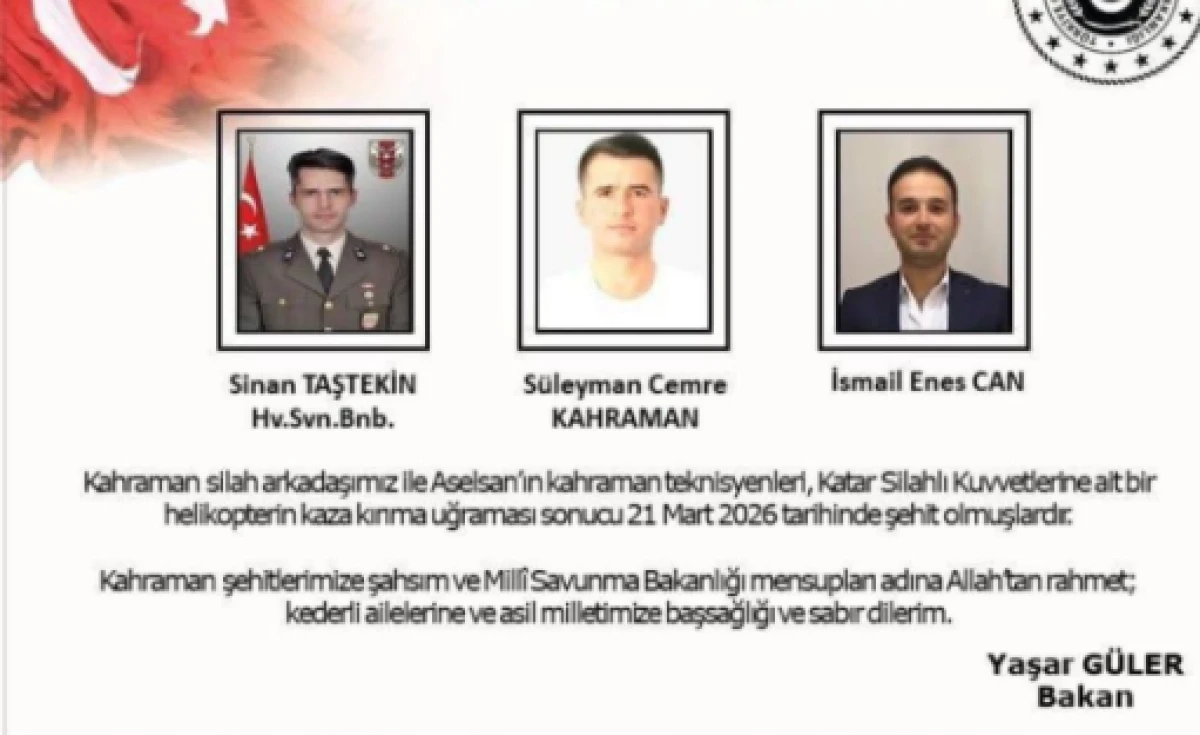 Bakan G&uuml;ler&rsquo;den başsağlığı mesajı