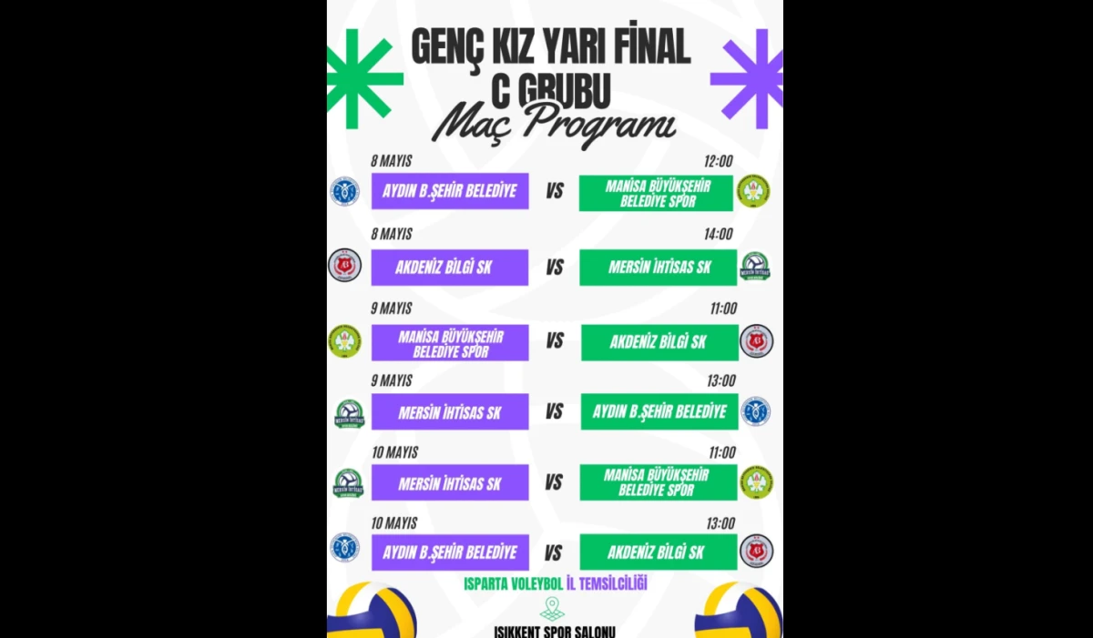 Gen&ccedil; Kızlar Voleybol Yarı Final Heyecanı Başlıyor