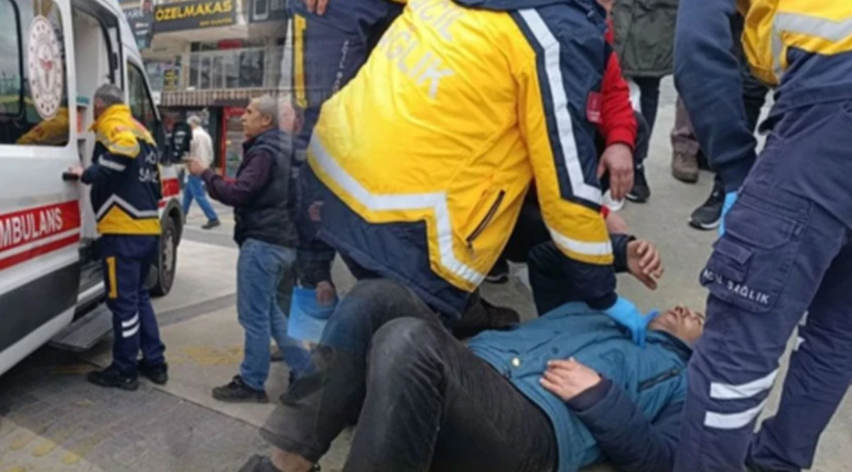 İşhanı &Ouml;n&uuml;nde Sara Krizi Tuttu Yere Yığıldı!