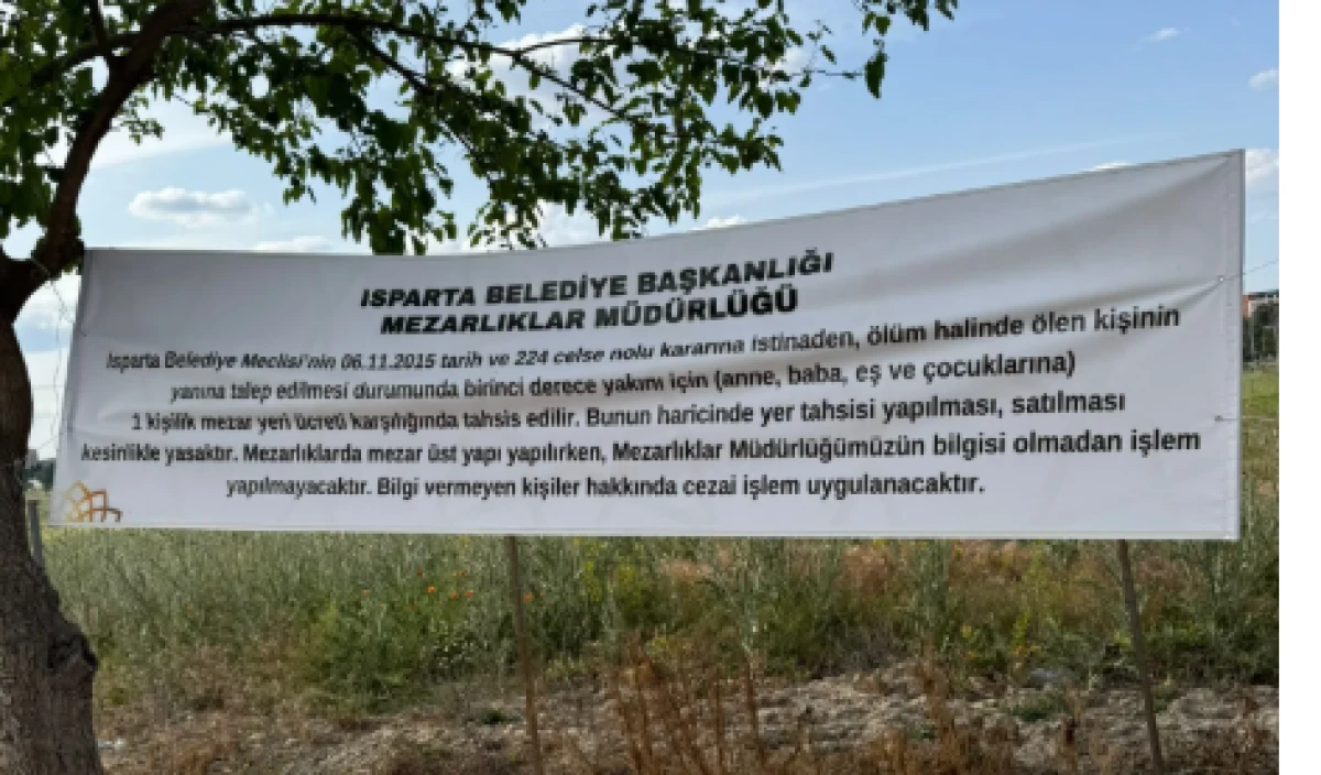 Isparta Belediyesi’nden Mezarlık Uyarısı
