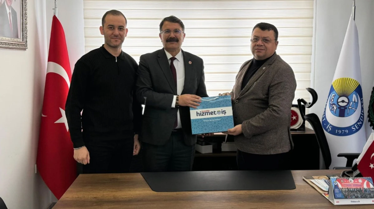 Isparta SGK İl M&uuml;d&uuml;r&uuml; Bayram Balban&rsquo;dan Hizmet-İş sendikası&rsquo;na anlamlı ziyaret