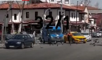 Isparta Trafiğinde Güvercin Krizi