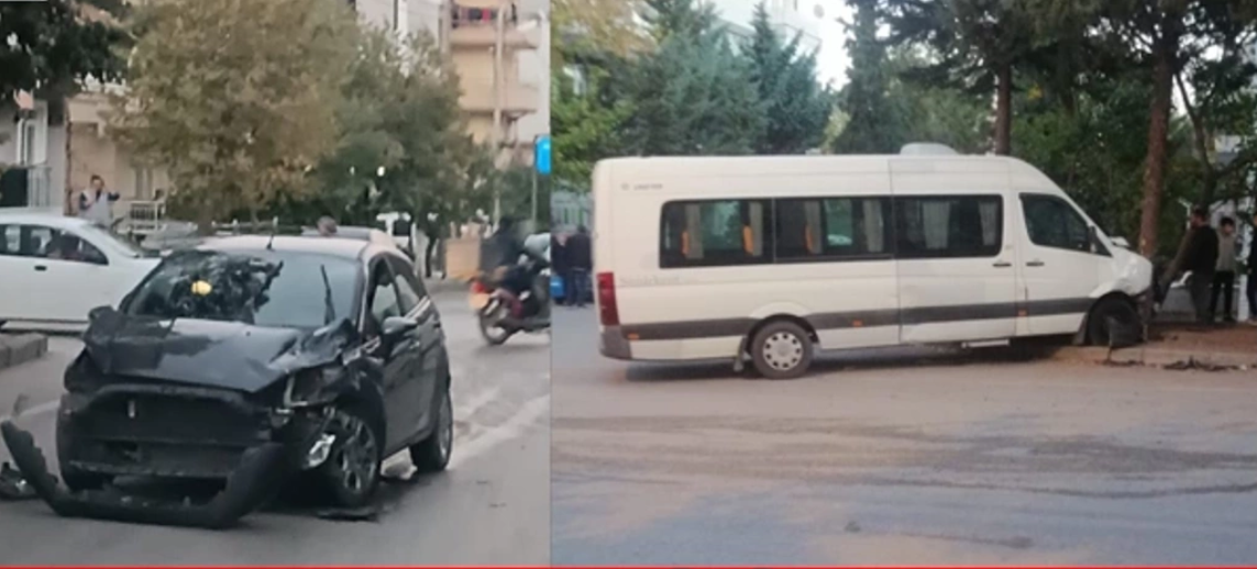 Isparta'da Kaza Minibüs Yoldan Çıktı