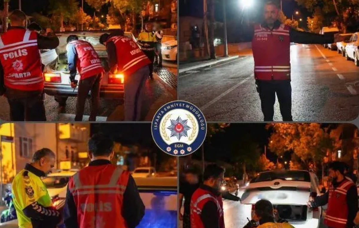 Isparta'da Trafik ve Asayiş Uygulaması:12 Sürücüye Ceza