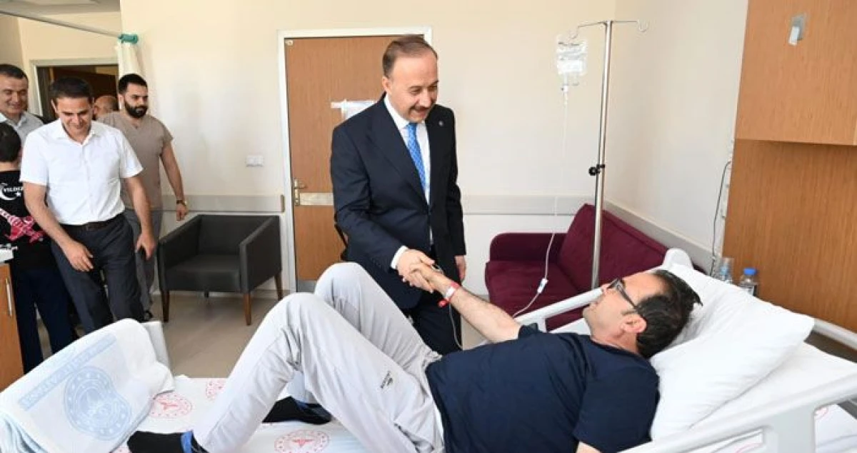 Vali Erin’den Özata’ya geçmiş olsun ziyareti