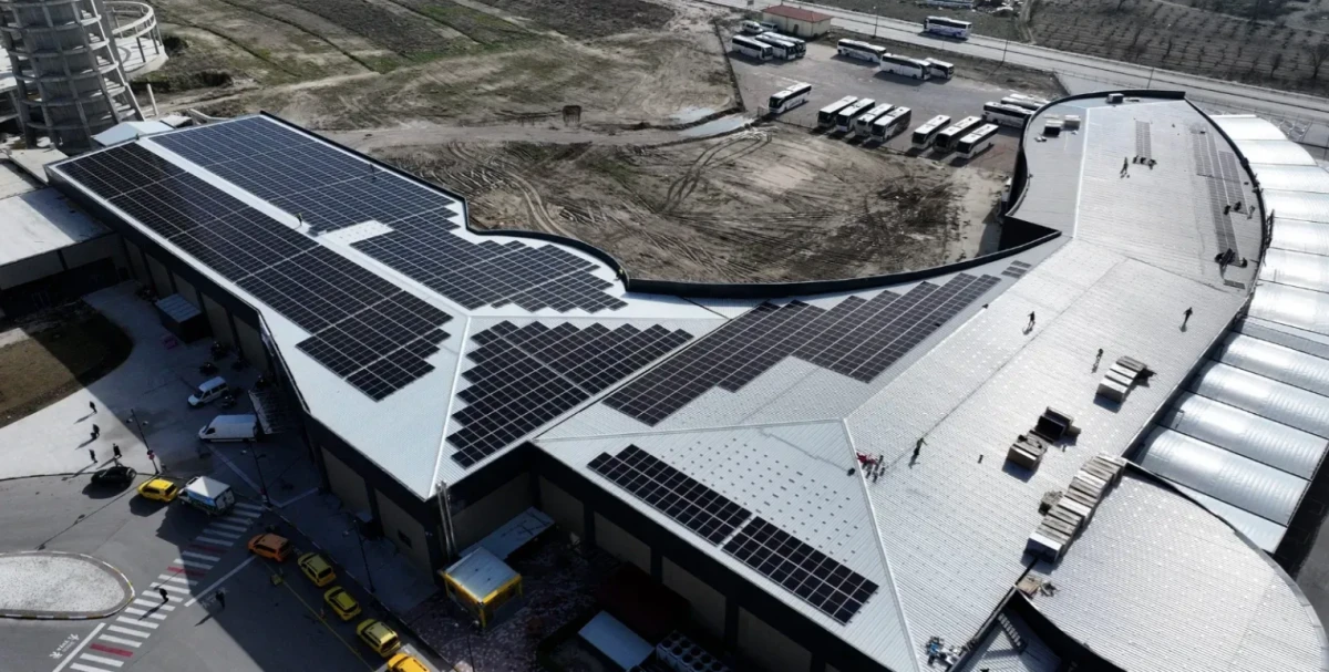 Yeni Otogarın &ccedil;atısına 1,3 MW&rsquo;lik GES kuruluyor